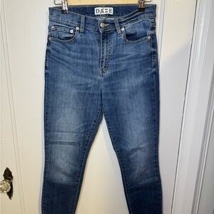 Daze Blue Skinny Jeans with Modern Distressed Look